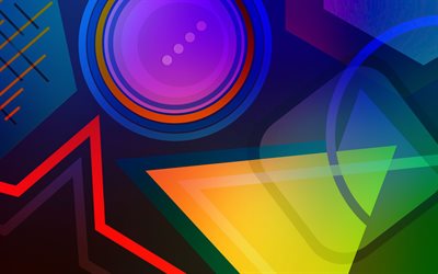 material design, stars, triangles, geomteric shapes, colorful backgrounds, geometric art, creative, artwork, abstract art