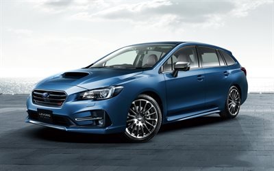 Subaru Levorg, 2017, Vagón, azul Levorg, los coches japoneses, Subaru