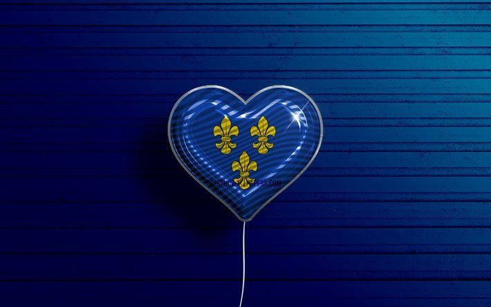 I Love Wiesbaden, 4k, palloncini realistici, blu sullo sfondo di legno, citt&#224; tedesche, bandiera di Wiesbaden, Germania, palloncino con bandiera, Wiesbaden, Giorno di Wiesbaden