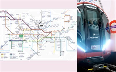 مترو أنفاق لندن خريطة, المملكة المتحدة, مترو, النقل, لندن, قطار المترو