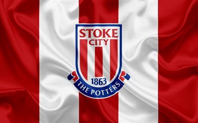 Stoke City FC, Premier League, football, Stoke-on-Trent, United Kingdom, England, flag, emblem, Stoke City logo, English football club