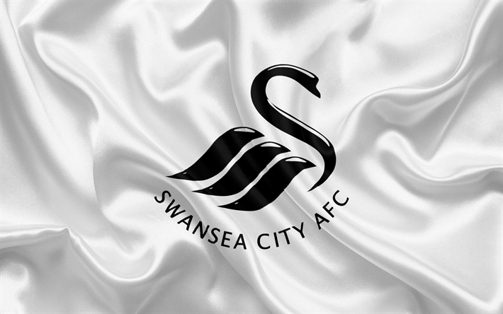 Swansea City, Clube De Futebol, Premier League, futebol, Swansea, Reino Unido, O pa&#237;s de gales, bandeira, emblema, Swansea logotipo, Galesa de futebol do clube
