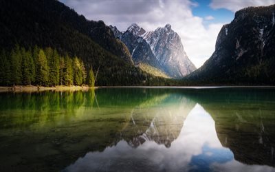 Mountain lake, skogen, vacker natur, sommar, Nordamerika