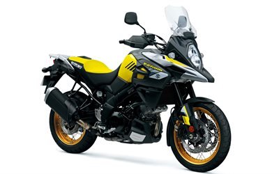 Suzuki V-Strom 1000XT, 4k, 2018 bicicletas, aventura motocicletas, Suzuki