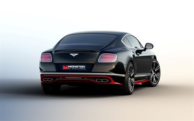 Bentley Continental GT, 2017, mulliner, Tuning Bentley, black Continental, luxury coupe, sports cars, Bentley