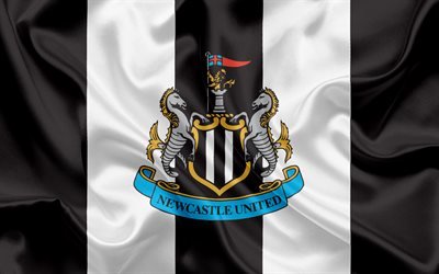 Newcastle United, Football Club, Premier League, football, Newcastle upon Tyne, United Kingdom, England, flag, emblem, logo, English football club