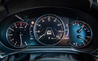 Mazda6, 4k, kojelauta, 2018 autoja, japanilaiset autot, Mazda 6, Mazda