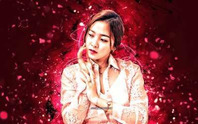 Irene, luzes de n&#233;on roxas, cantora sul-coreana, Bae Joo-hyun, celebridade sul-coreana, K-pop, mulher asi&#225;tica