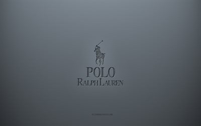 Polo Ralph Lauren logo, gray creative background, Polo Ralph Lauren emblem, gray paper texture, Polo Ralph Lauren, gray background, Polo Ralph Lauren 3d logo