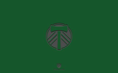 Portland Timbers, green background, American soccer team, Portland Timbers emblem, MLS, Portland, USA, soccer, Portland Timbers logo