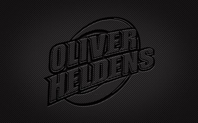 Logo carbone Oliver Heldens, 4k, art grunge, fond carbone, cr&#233;atif, logo noir Oliver Heldens, DJ n&#233;erlandais, logo Oliver Heldens, Oliver Heldens