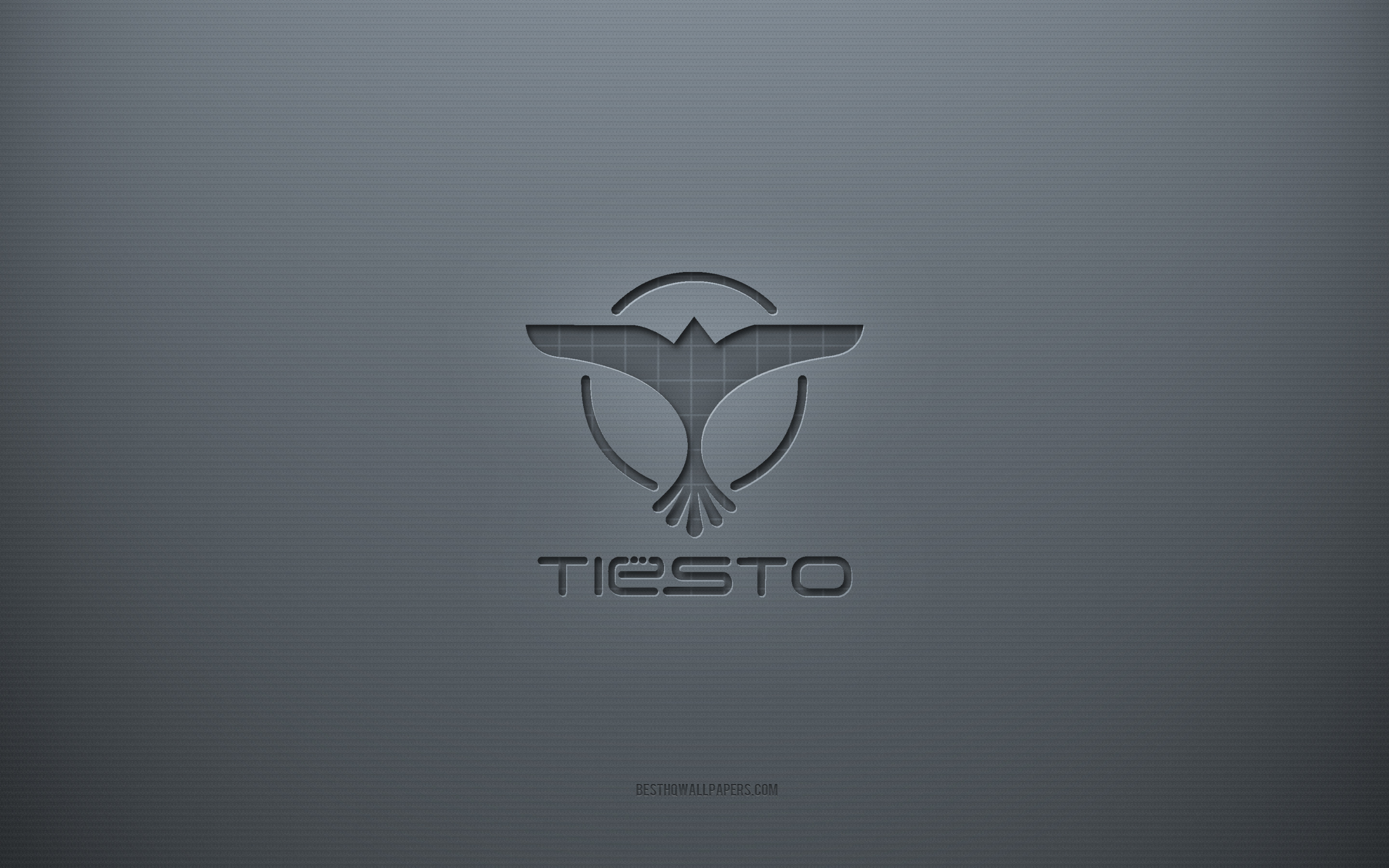 Download wallpapers Tiesto logo, gray creative background, Tiesto ...
