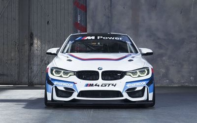 4k, el BMW M4 GT4, sportcars de 2017, los coches, supercars, BMW