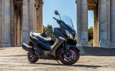 Suzuki Burgman 400, 4k, 2017 bikes, scooters, japanese motorcycles, new Burgman, Suzuki