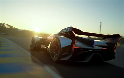 McLaren Ultimate, Vision Gran Turismo concept, 2017, supercar, racing car, rear view, British sports cars, McLaren