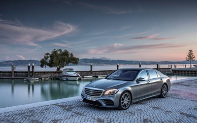 Mercedes-Benz S 500, 4k, 2018 cars, W222, luxury cars, S-class, Mercedes