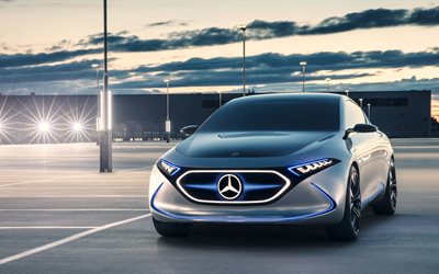 4k, Mercedes-Benz Concept EQ A, 2018 cars, electric cars, concepts, Mercedes