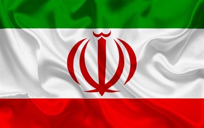 Iranian flag, Iran, Asia, Iran flag, symbols, national flag