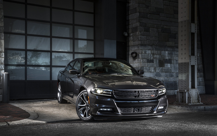 Dodge Charger R-T, sports sedan, tuning Charger, black wheels, exterior, American cars, Dodge