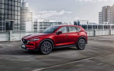 Mazda CX-5, 2019, red crossover, front view, exterior, new red CX-5, japanese cars, Mazda