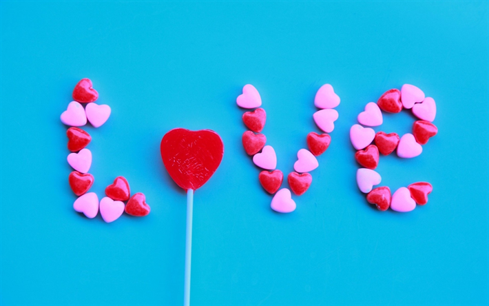 Rakkaus, sana makeisia, karkkia keppej&#228;, rakkaus k&#228;sitteit&#228;, romantiikkaa
