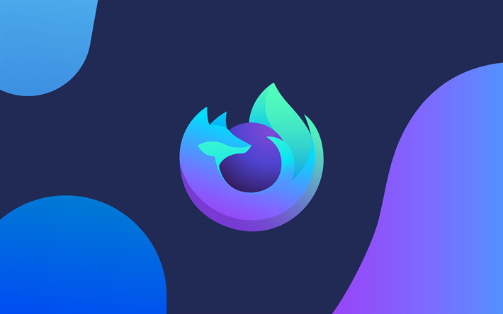 4k, Mozilla Firefox violeta logotipo, obras de arte, creativo, violeta de fondo, Mozilla Firefox logo, fan art, Mozilla Firefox plana logo de Mozilla Firefox