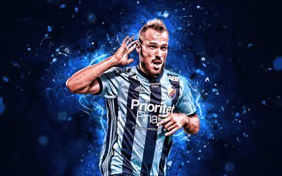 Emir Kujovic, 2019, swedish footballers, Djurgardens IF, neon lights, soccer, Djurgardens FC, Kujovic, football