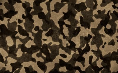 brun kamouflage, m&#246;rk kamouflage, milit&#228;ra kamouflage, brun bakgrund, kamouflage m&#246;nster, kamouflage texturer, brun kamouflage bakgrund