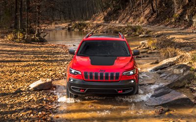 Jeep Cherokee Trailhawk, offroad, 2018 cars, SUVs, new Cherokee, Jeep