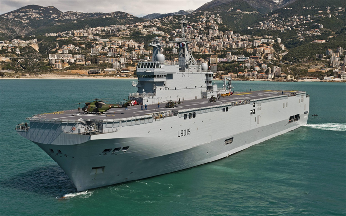French ship Dixmude, Mistral, L9013, amphibious assault ship, helicopter carrier, French Navy