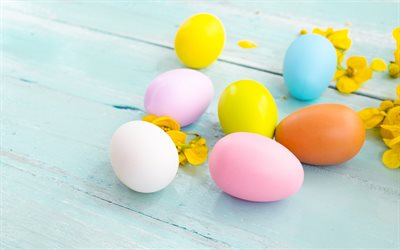 Easter, decorated eggs, spring, colored eggs