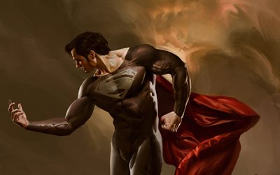 Superman, konst, superhj&#228;ltar, DC Comics