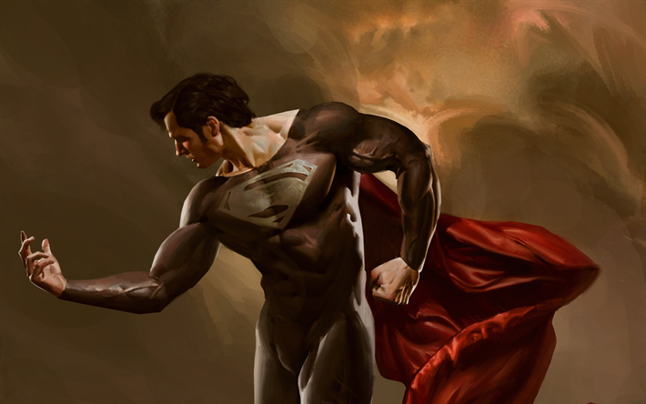 Superman, sanat, s&#252;per kahraman, DC Comics