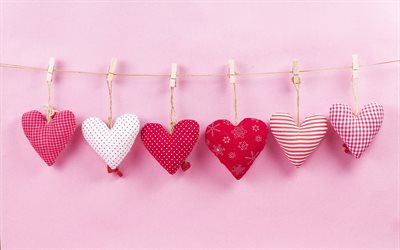 valentines tag, herz, an einem seil, romantik, mitte, february 14, liebe konzepten