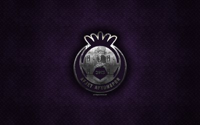 Afjet Afyonspor, Turkish football club, purple metal texture, metal logo, emblem, Afyonkarahisar, Turkey, TFF First League, 1 Lig, creative art, football