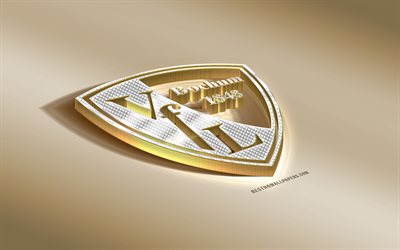 VfL Bochum, German football club, golden silver logo, Bochum, Germany, 2 Bundesliga, 3d golden emblem, creative 3d art, football