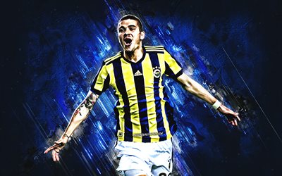 Roman Neustadter, blue stone, Fenerbahce SK, goal, russian footballers, soccer, Neustadter, Turkish Super Lig, football, grunge, Fenerbahce FC, Turkey