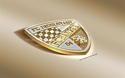FC Ingolstadt 04, German football club, golden silver logo, Ingolstadt, Germany, 2 Bundesliga, 3d golden emblem, creative 3d art, football