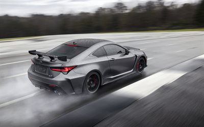 Lexus RC F, Track Edition, 2019, gray sports coupe, tuning, new gray RC F, japanese cars, Lexus