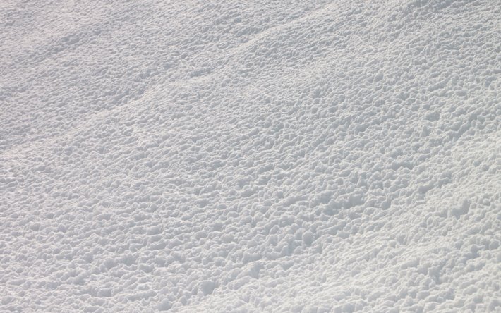 la neige de la texture, 4k, macro, givre, hiver les milieux, blanche neige, fond, textures de neige, de neige, de givre textures