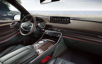 2021, Genesis GV80, interior, inside view, front panel, new GV80, luxury crossover, Genesis