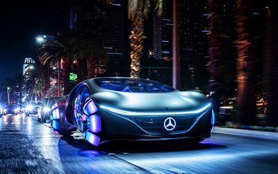 Mercedes-Benz VISION AVTR, 4k, street, 2020-autot, superautot, saksan autoja, Mercedes