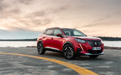 Peugeot 2008, 4k, road, 2020 cars, crossovers, 2020 Peugeot 2008, french cars, Peugeot