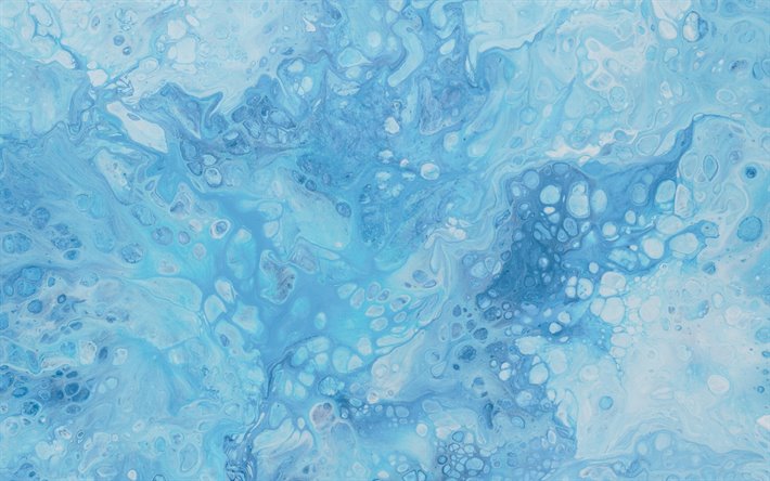 Blue Liquid Textures, Blue paint splashes texture, blue grunge texture, blue creative background, creative blue background