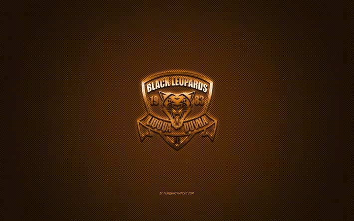 Black Leopards FC, Etel&#228;-Afrikan football club, Etel&#228;-Afrikan Premier Division, oranssi logo, oranssi hiilikuitu tausta, jalkapallo, Polokwane, Etel&#228;-Afrikka, Black Leopards FC-logo