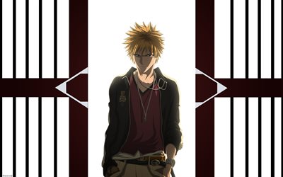 Blekmedel, Kurosaki Ichigo, portr&#228;tt, huvudpersonerna, japansk manga, Ichigo Kurosaki
