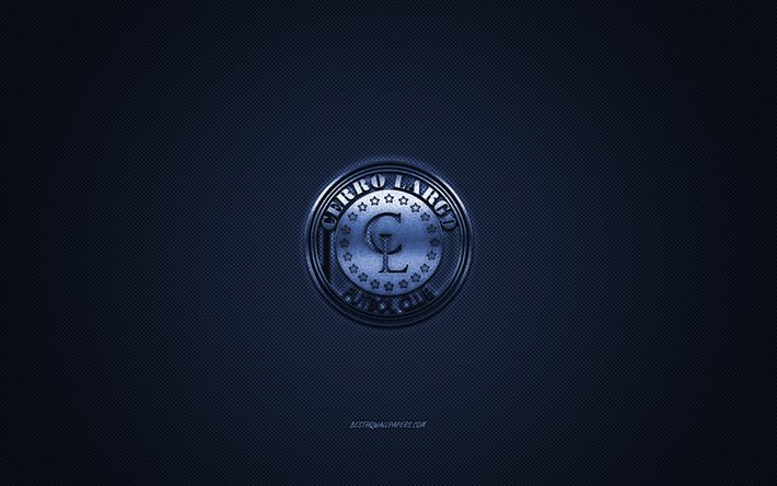 Cerro Largo FC, club de football de l&#39;Uruguay, Uruguay, Primera Division, logo bleu, bleu en fibre de carbone de fond, football, Melo, l&#39;Uruguay, le Cerro Largo logo