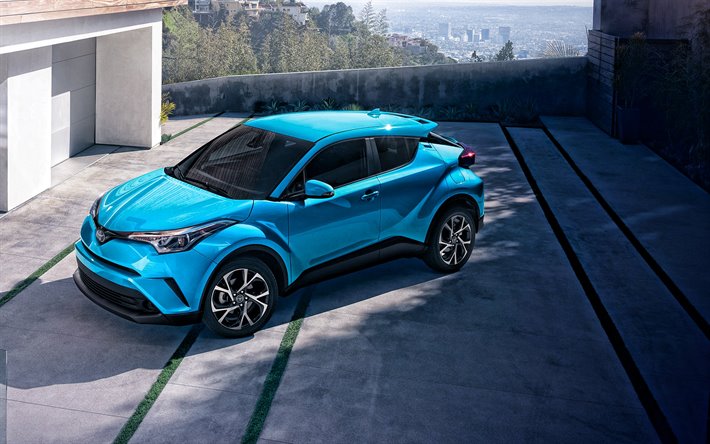 Toyota C-RH, 2020, vista frontal, exterior, novo azul C-RH, crossovers compactos, carros japoneses, Toyota