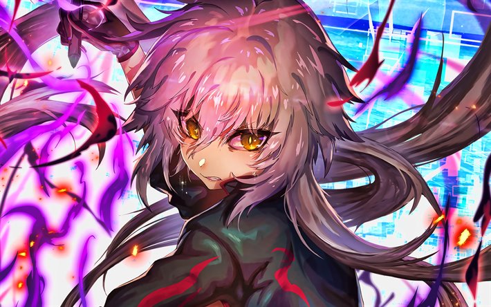 Download Wallpapers Jeanne D Arc Type Moon Fate Apocrypha Battle Fate Grand Order Alter Manga Avenger Fate Series Artwork For Desktop Free Pictures For Desktop Free