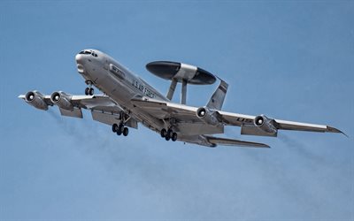 Boeing E-3 Sentry, airborne early warning and control-flygplan, US Air Force, NATO, USA, Milit&#228;ra flygplan, Boeing